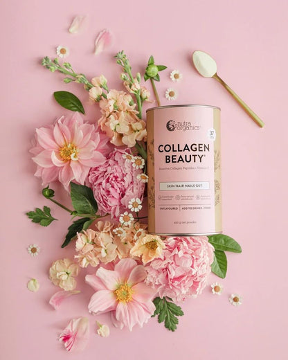 Nutra Organics Collagen Beauty Unflavoured 450g | Anti-Aging Collagen Peptides and Vitamin C | Collagen Powder for Healthy Hair, Nail, Skin and Gut Wellbeing (37 Serves)