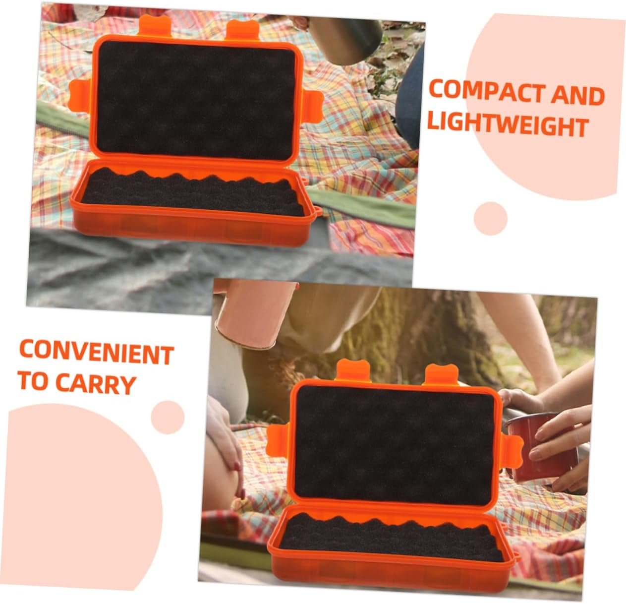 Unomor Box Survival Storage Box Capacity Tool Case Shockproof Organizer for Outdoor Use Sealed Design for