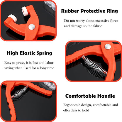 Agamino Safety Eye Tool, Safety Eye Snapper Tool for Crocheting, Safety Eye Pliers Auxiliary Tool with 264PCS Plastic Safety Eyes & 150 Sets Metal Snaps Buttons Kits for Crochet, Stuffed, DIY Craft