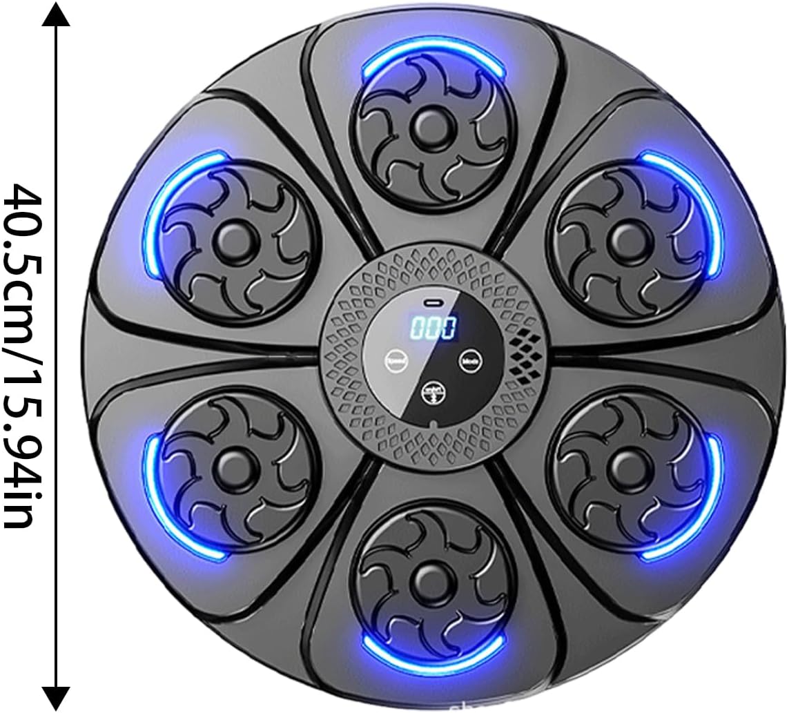 Music Boxing Machine, Smart Workout Punching Trainer, Wall-Mounted Fitness Boxing Machine, Interactive Exercise Punching Pads with LED Lights, High-Tech Punching Trainer for Home Workouts and Fitness