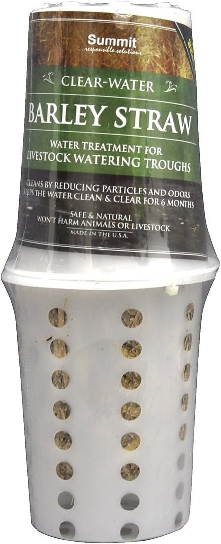 Summit 131 Clear-Water Barley Straw for Livestock Watering Troughs, Treats up to 1000-Gallons