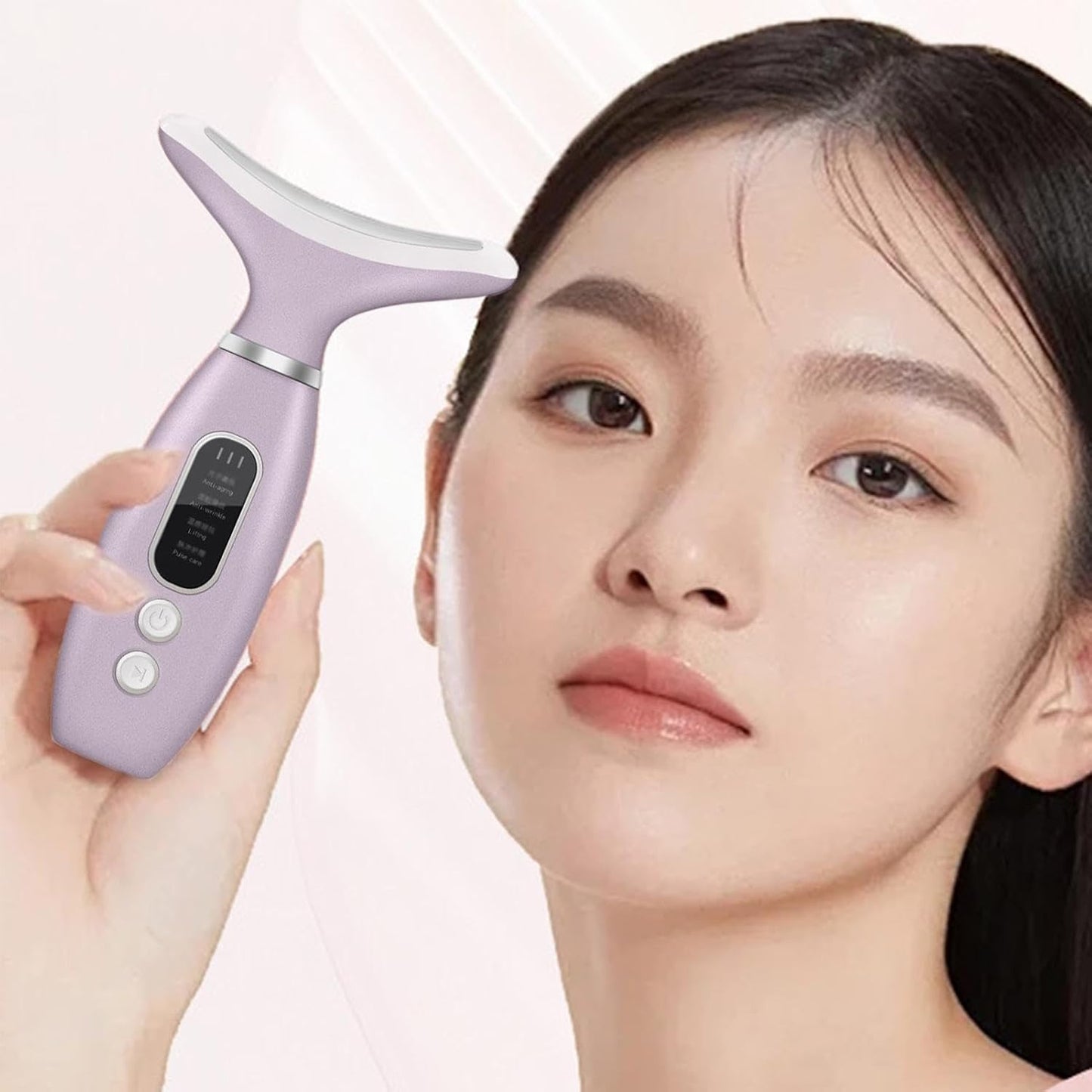 Neck Face Massager, Portable Facial Massager for Skin Care, Face Lift Device, Skin Beauty Device for Face and Neck, Portable Electric Face Massager