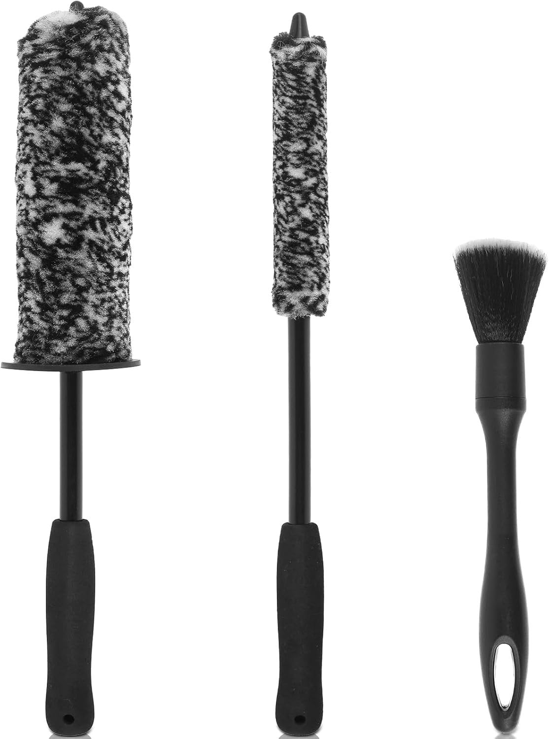 3 Pcs Wheel Brush Kit, Wheel Cleaner Brush for Cleaning Wheels Tire Rim, Flexible Car Detailing Brush, Bendable Car Wheel Rim Detailing Brush Kit for Cleaning Spokes, Fenders, Engines