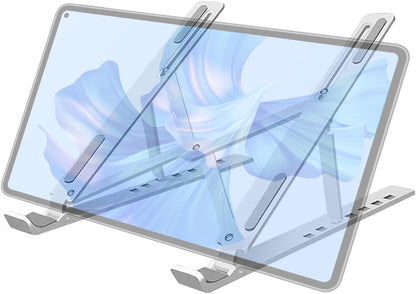 Foldable Laptop Stand,Ergonomic Pad Stand | Height Adjustable Alloy Cooling Laptop Riser for Notebook, Laptop, Computer, PC