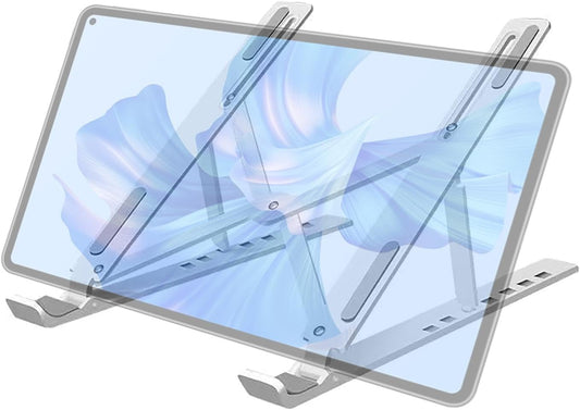 Foldable Laptop Stand,Ergonomic Pad Stand | Height Adjustable Alloy Cooling Laptop Riser for Notebook, Laptop, Computer, PC