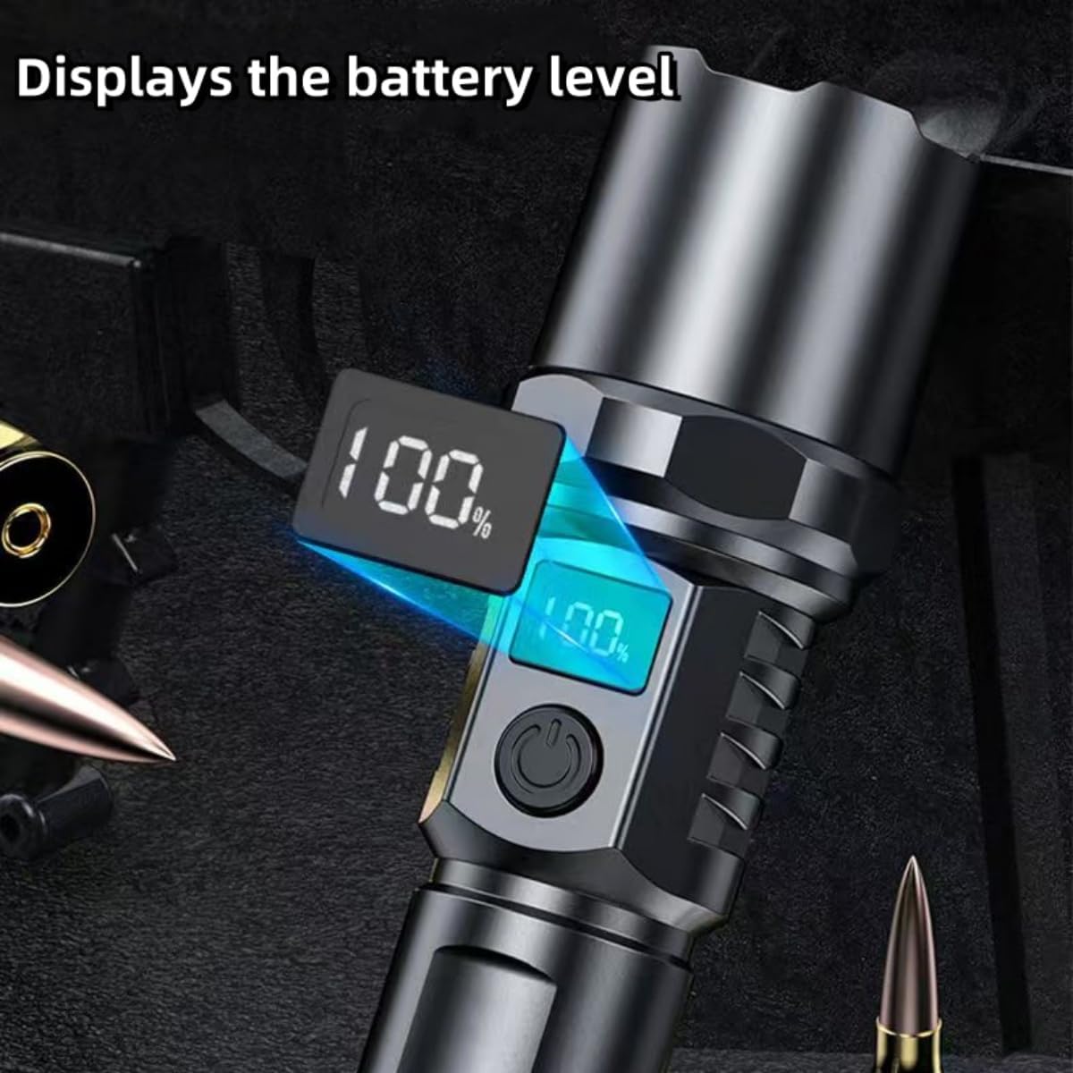 Rechargeable flashlights1500L Tactical Flashlight,Adjustable Focus LED Flashlight, 3 Lighting Modes, Long Battery Life,IPX5 Waterproof,Small Bright Flashlight for Home,Power Cuts,Emergency,Camping