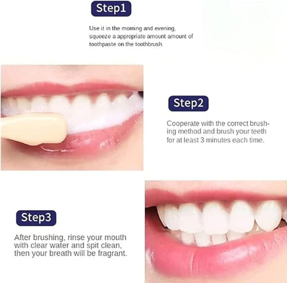 LXCJZY Acssart Toothpaste, Complete Care Peppermint Toothpaste, Deep Cleaning Long Lasting Fragrance, Natural Fresh Breath Toothpastes, Oral Care Dental Cream, Suitable for Men and Women (3)
