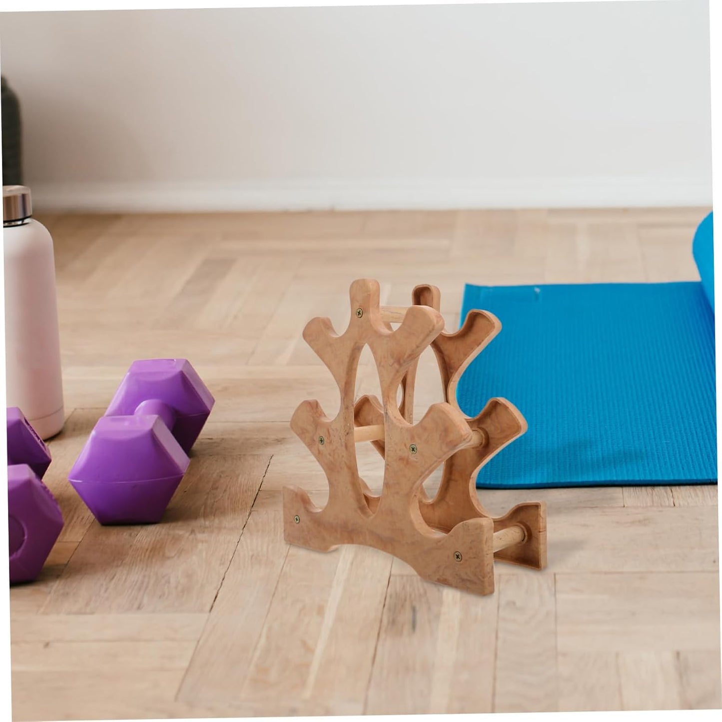 Totority Dumbbell Rack for Home Gym Heavy Duty Stand for Dumbbells Kettlebell Storage Space-saving Organizer Easy Assembly Stylish Design Versatile Equipment Holder