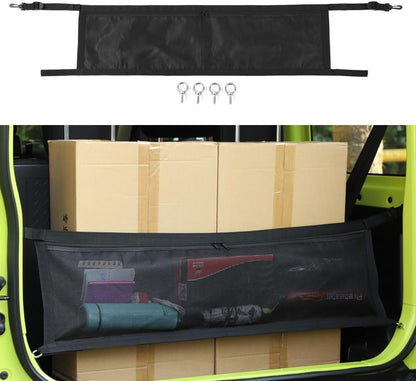 Cargo Net Car Rear Trunk Isolation Net Organizer Storage Net for Suzuki Jimny JB64 JB74 2019 2020 2021 2022 2023 2024 2025 Interior Accessories (Black, A)
