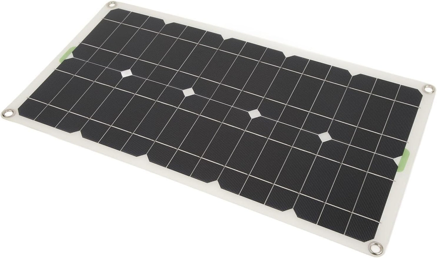 Solar Panel Kit, 250W Portable Monocrystalline Solar Panel with 30A Controller, Dual USB Interface for RV Home Camping, Outdoor Solar Panel System, Emergency Power Supply