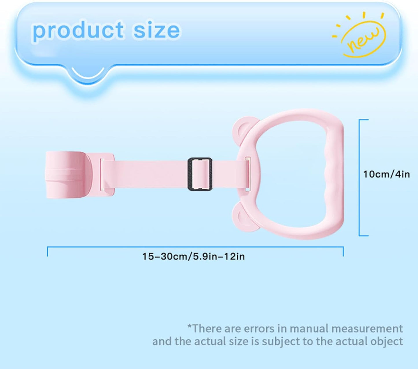 Baby Pull Up Rings, 2 Pieces Cot Hangable Rings, 5.91x3.94 inches Training Tool Accessories Toy Strap Walking Practice, Exercise for Boys, Daycare, Yard Play, Sturdy Safety Design