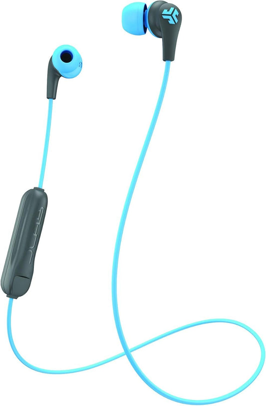 JLab JBuds Pro Bluetooth Wireless Signature Earbuds, Blue/Gray, Titanium 10mm Drivers, 6-Hour Battery Life, Music Controls, Noise Isolation, Bluetooth 4.1 Extra Gel Tips and Cush Fins