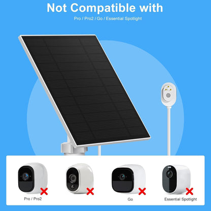 Solar Panel Charger for Arlo, Solar Panel for Arlo Pro 3,Pro4,Pro 5S,Ultra,Ultra 2,Pro 3 Floodlight,5W IP65 Waterproof Solar Panel Charger for arlo with 9.84Ft Charging Cable