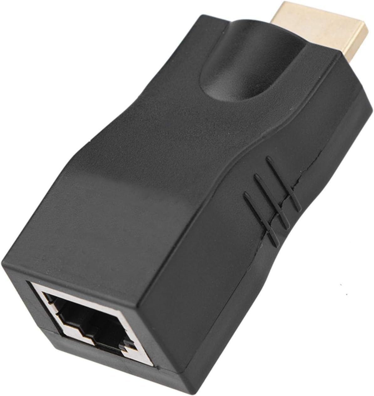 Dilwe HDMI to RJ45 Converter, 30M Lossless Single Cable Extender, 4k * 2k HDMI to RJ45 Conversion Adapter, Supports HDMI1.4 3D 1080P, Plug and Play, Stable Transmission