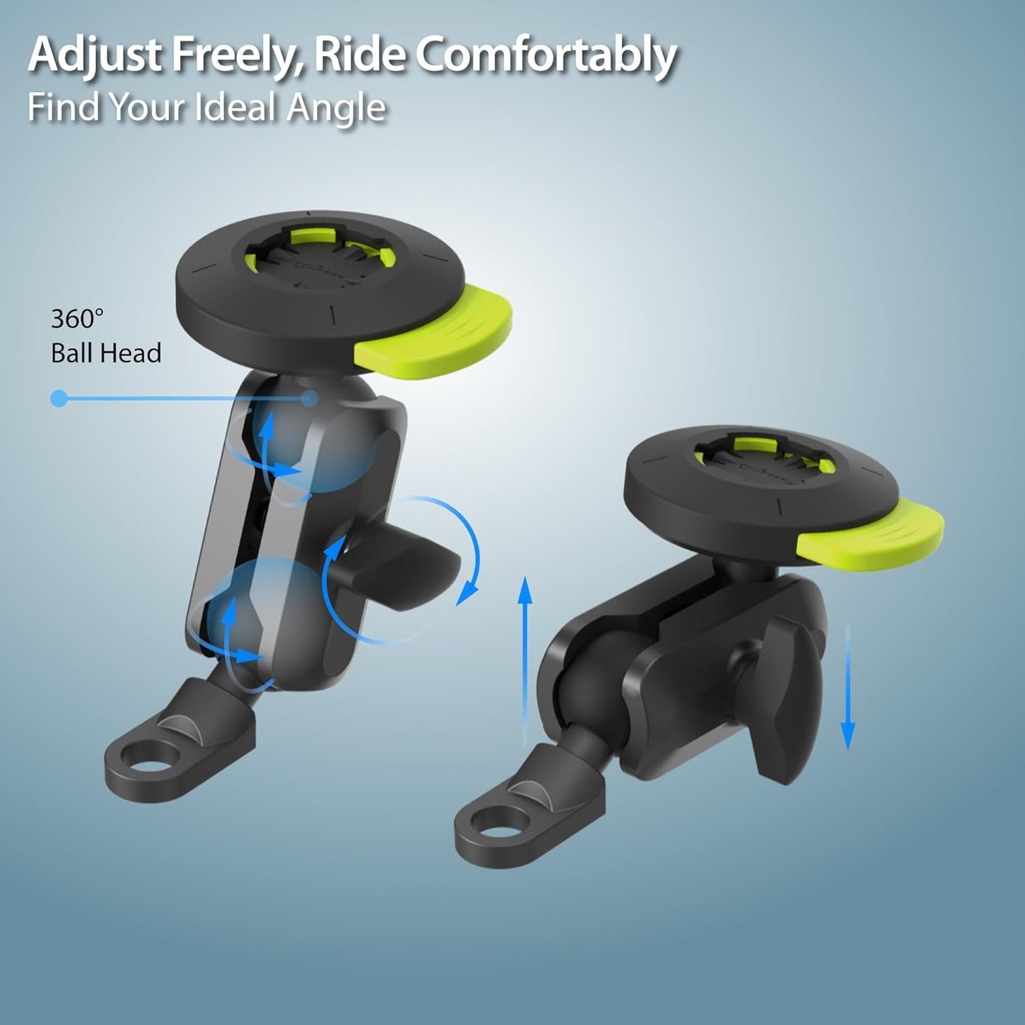 BONE Moto Tie Connect Kit 3, Magnetic Motorcycle Phone Mount, Detachable & 360° Rotatable with Shock-Absorbing Design, Scooter Phone Holder for Most Smartphones (Rearview Mirror)