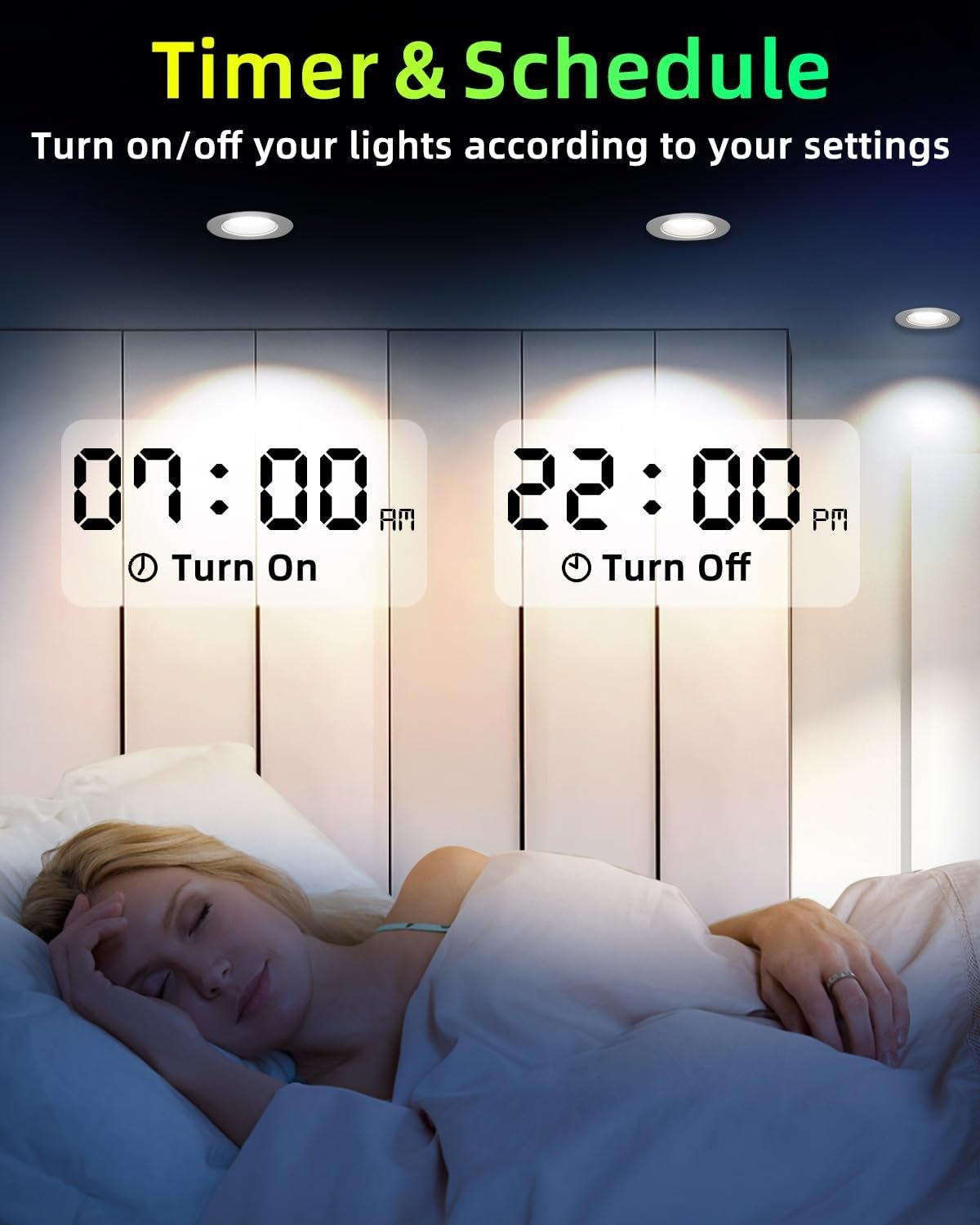 Gefolly Smart Recessed Lighting 4 Inch, Led Can Lights for Ceiling Color Changing Wi-Fi Bluetooth Connect,Dimmable Retrofit Led Recessed Lighting Compatible with Alexa & Google Assistant,1000 LM,4Pack