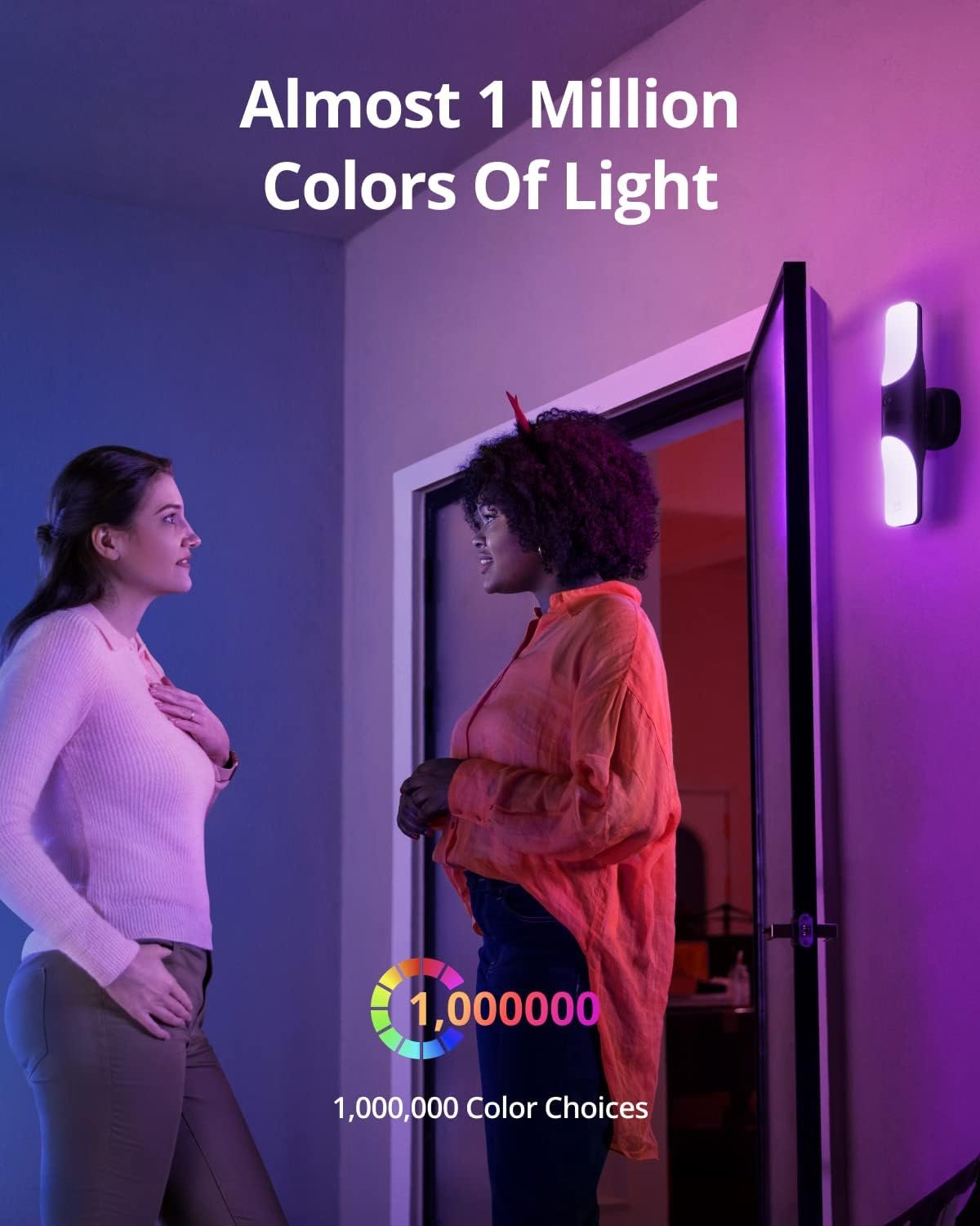 eufy Security S100 Wired Wall Light Cam, Security Camera Outdoor, 2K Camera with 1200 Lumen Light, Color Night Vision, Motion Activated Light, AI Smart Detection, IP65 Waterproof