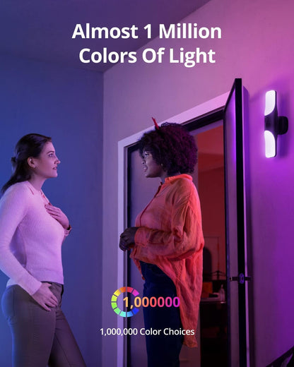 eufy Security S100 Wired Wall Light Cam, Security Camera Outdoor, 2K Camera with 1200 Lumen Light, Color Night Vision, Motion Activated Light, AI Smart Detection, IP65 Waterproof
