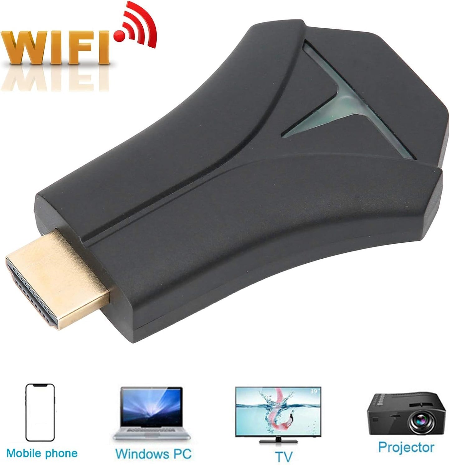 HDMI Display Adapter, Dongle, Screen Mirroring Receiver Dongle,Phone for Miracast,for Online Learning/Conference Office/Home Entertainment,Plug and Play