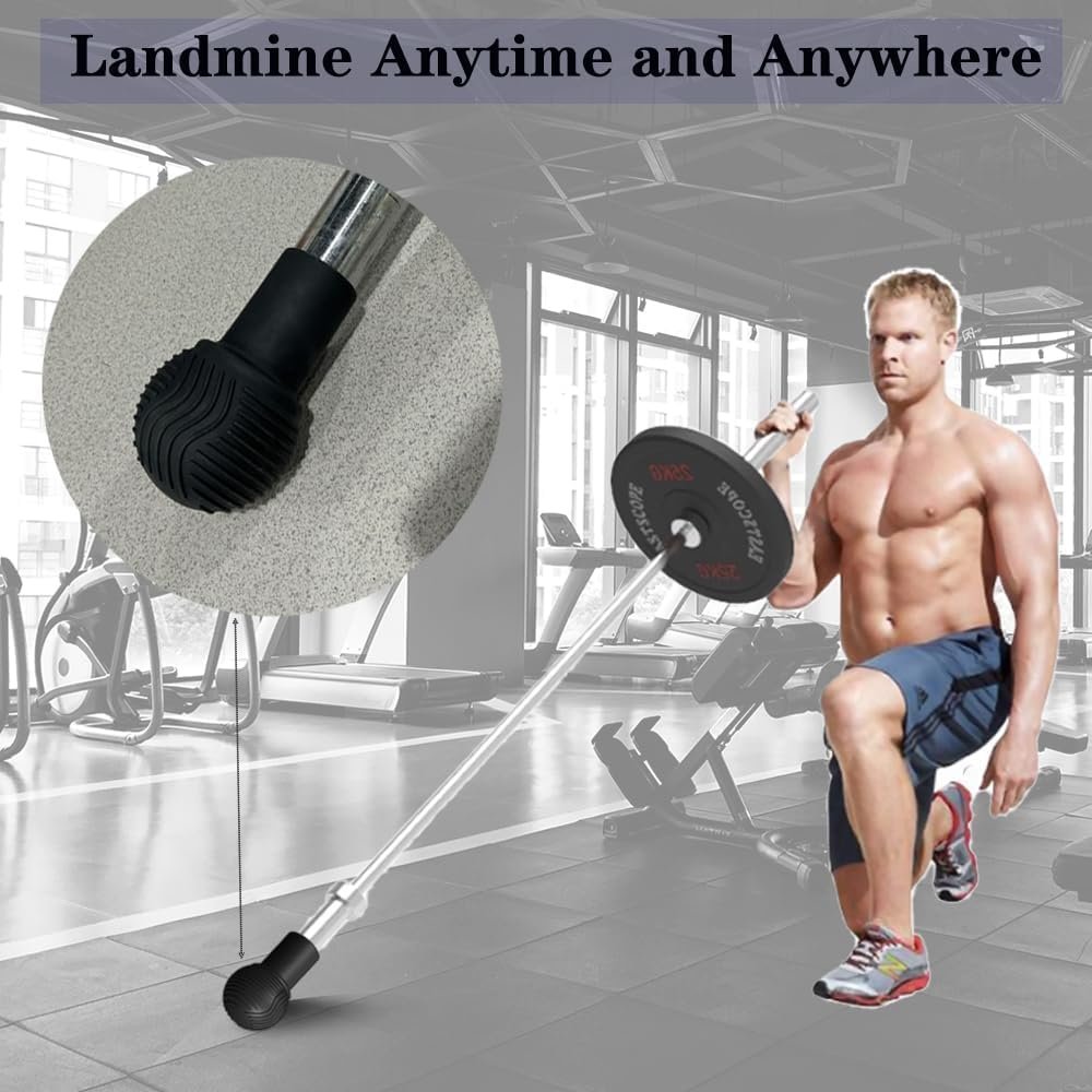 KONGISS Landmine Attachment for Barbell, Turn Any Surface into a Barbell Landmine Exercise-Press, Row, Spin, Rotation, t bar Row and More, Fits 2'' Olympic Bars