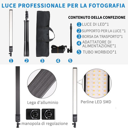 FEIFANTEAM LED Photography Light Kit Bi-Colour Adjustable Brightness for Video Recording, Studio Photography, Live Streaming, Makeup Fill Light, Eyebrow Tattoo