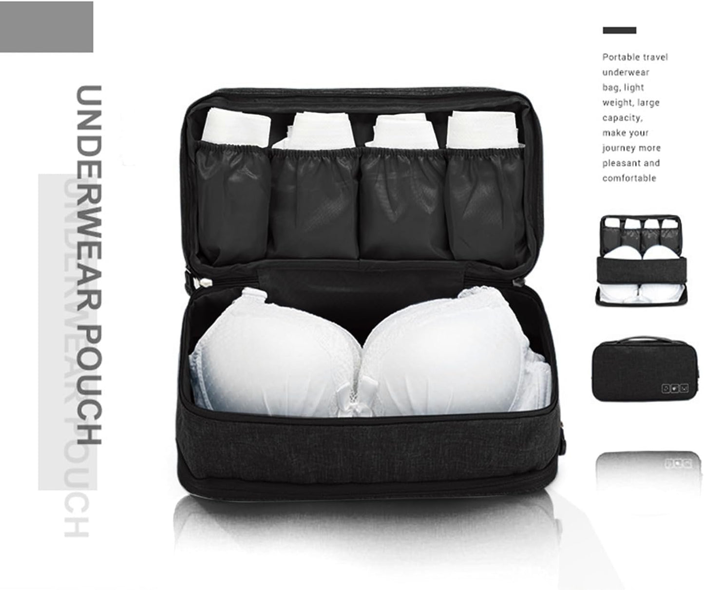 Travel Multi-function Underwear Organize Storage Bag Portable Bra Socks Lingerie Accessories Pack Cube Toiletry Bag