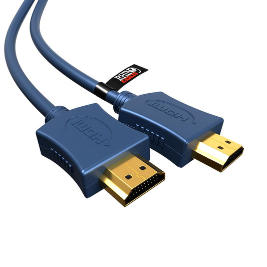 rhinocablesÂ® OFC HDMI 4K 1.4 Ultra HD HDR Smart High Speed Cable with Ethernet Oxygen Free Copper Blue (3m)