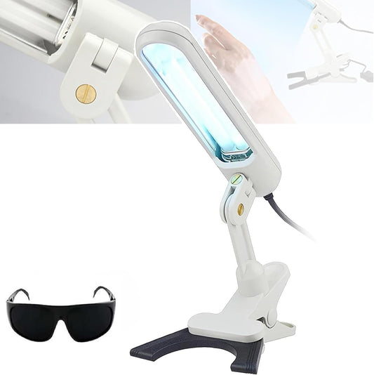 WhAeoy Skin Phototherapy Lamp, 311 Nm Narrow Spectrum Skin Care Device, with Goggles, Multi-angle Rotation, Irradiation Range: 48 C㎡, for Skin, Body, Scalp,A