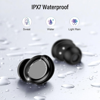 Sleep Earbuds Bluetooth 5.4 Sleep Headphones in Ear, Mini Wireless Earbuds for Side Sleeper, 47H Playtime Noise Cancelling Earphones with LED Display, HD Clear Calls, IPX7 Waterproof Ear Buds, Black