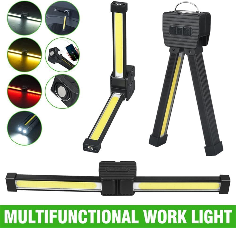 Gym Lamp for Posing, Portable Gym Lamp for Posing, Handheld USB Rechargeable Worklight, 7th Gear Dimming, Magnetic Work Light with 180 Degree Folding (1PC)