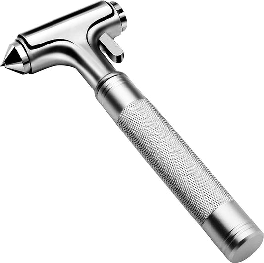 Premium Car Glass Breaker with Seat Belt Cutter - Automotive Safety Hammer - Emergecy Escape Tool, Car Autoaccessory Metal Window Hammer, Vehicle Hard Aluminium Alloy Head Design