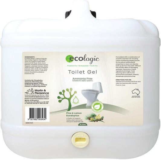 ECOLogic Pine & Lemon Eucalyptus Toilet Cleaning Gel BULK 15L