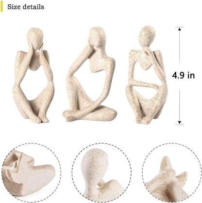 Irayin Abstract Thinker Statue Sculpture, Home Decorative Figurines, Abstract Sculpture in Polyresin, Modern Ornaments Living Room, Decorative Figurines House - Rocks