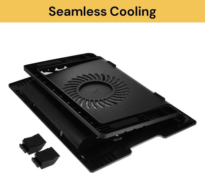 EZONEDEAL Laptop Cooler Cooling Pad Laptop Cooling Fan Cooling Stand USB Powered Silent Cooler Pad, Adjustable Notebook Cooler