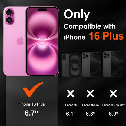 ivoler 3+3 Pack Tempered Glass for iPhone 16 Plus Screen Protector 6.7'' [3 Pack] with [3 Pack] Camera Lens Protector with [Alignment Frame], Anti-Scratch Case Friendly Transparent HD Clear Film