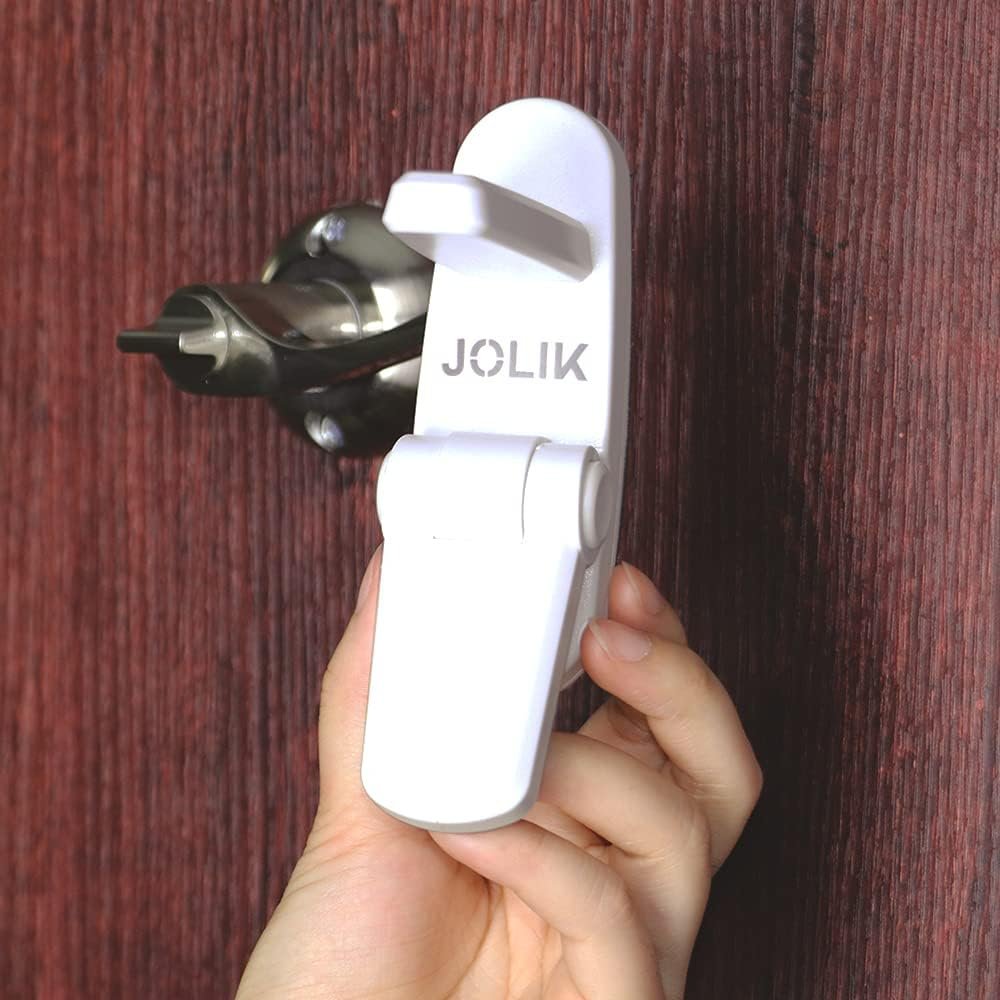 Jolik Improved Childproof Door Lever Lock(3 Pack)& Handles Premium Bonding Adhesive - door handle child proof