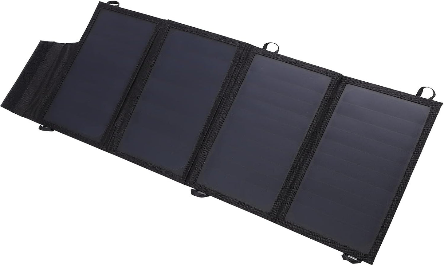 XIASABA 22W Solar Charger Portable and Foldable Solar Power Bank with Dual USB Ports Ideal for Camping Hiking Travel and Various Outdoor Activities