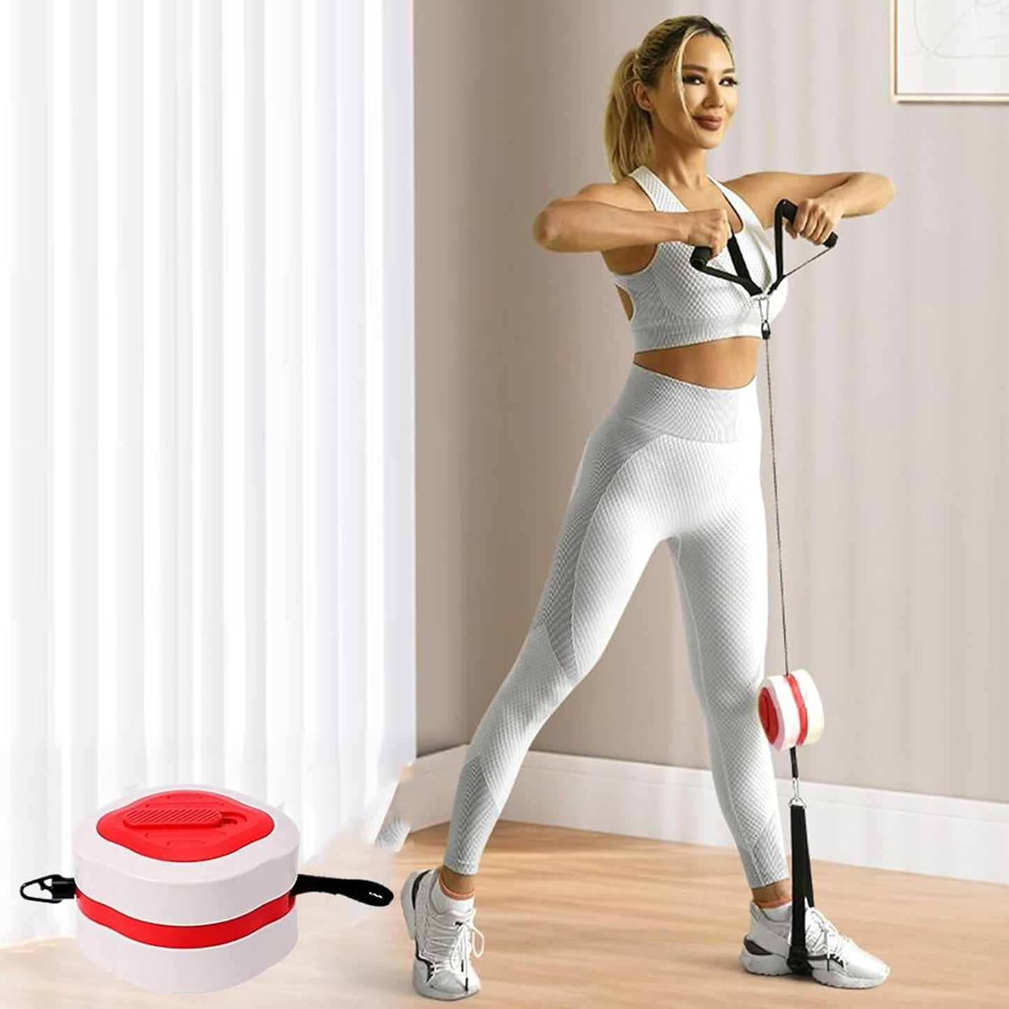 Exercise Bands, Full Body Resistance Set, Muscle Training Gear, 9.06x7.87x4.33 Inches, Long Lasting Fitness Tubes, Strength Equipment for Legs, Arms, Chest, Core Home Workouts