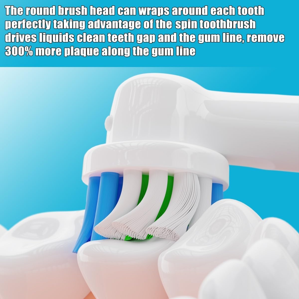 Sulkiwe Toothbrush Heads Compatible with Oral B Braun Pro / Advance Power / Smart / Vitality / Genius Series Replacement Heads Suitable for Oral-B 16 Pieces (White)