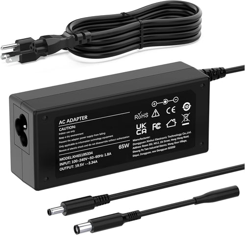 65W AC Adapter Laptop Charger Replacement for Dell Latitude E6420 E6430 E6430s E6430U E6440 E6500 E6510 E6520 E6530 E6540 E7240 E7250 E7440 E7450 LA65NM130 HA65NM130 Power Supply Cord Plug
