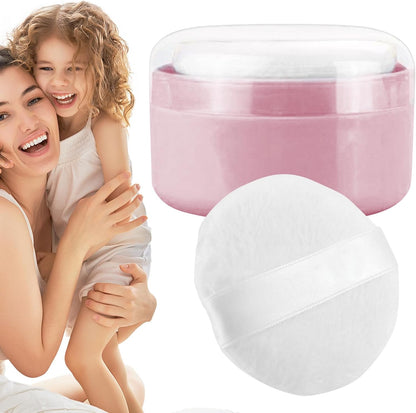Contenitore in polvere, per bambini Talcum Storage Box with Puff, Dusting Holder for Bath and Loose Powders, Portable Cosmetic Case, Perfect for Travel, Nursery, & Daily Grooming Use