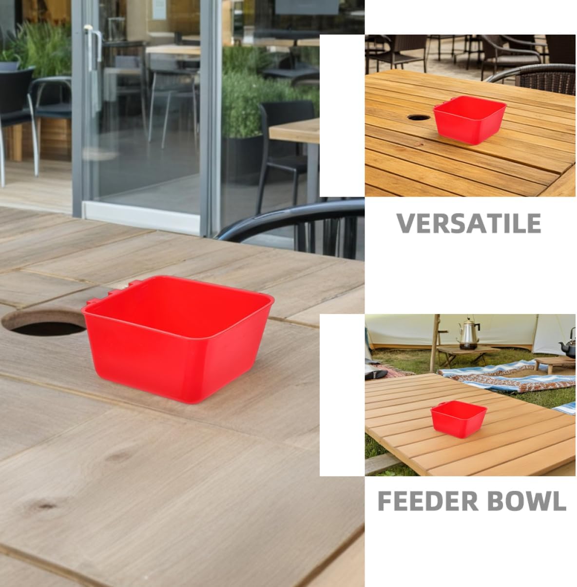 TOGEVAL 6pcs Hanging Bird Cage Food Bowl Pet Water Cup Feeding Watering Bowl for Rabbits Birds Chicken Coop Feeder Bowl for Small Animals Easy to Install and Remove