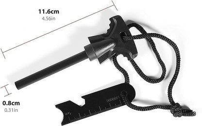 3 Pieces Flint Rods,Fire Starter,Flint Fire Starter Kit,Magnesium fire Starter,Ferrocerium Ferro Rod,fire Steel,with Magnesium Flint Outdoor Camping Emergency Survival Tool