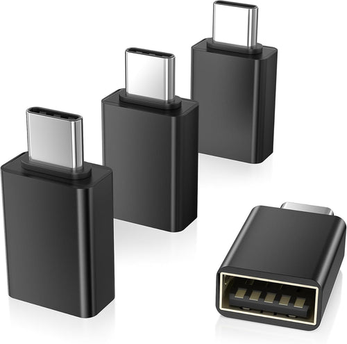 Elebase USB C to USB 3.0 Adapter 4 Pack,Type C Thunderbolt 4 to USB Converter,USBC Adapter for Keyboard,Mouse,Apple iMac,MacBook,iPad Air 7 a16,Microsoft Surface,Samsung Galaxy S25 S24,Z Fold,Flip