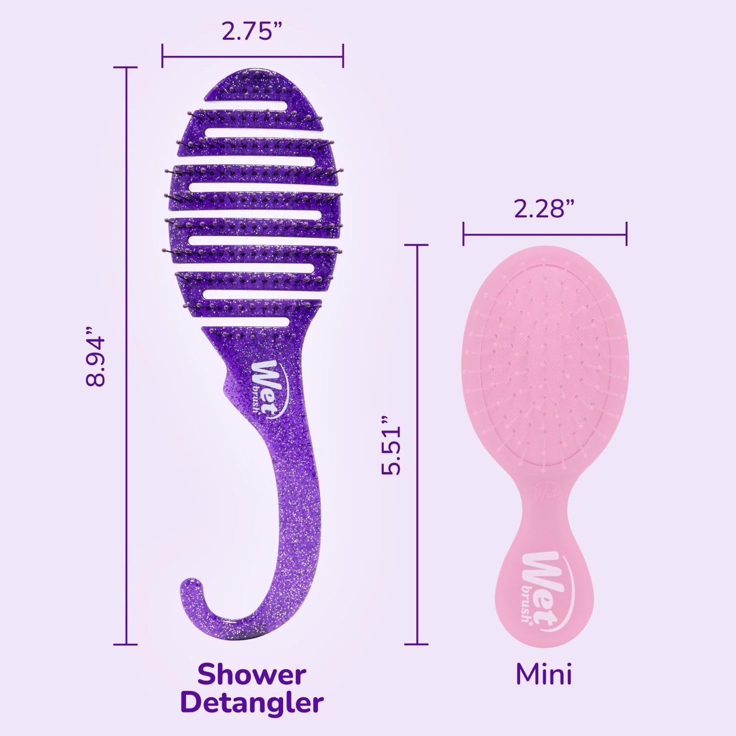Wet Brush Flexible Shower Detangler Hair Brush