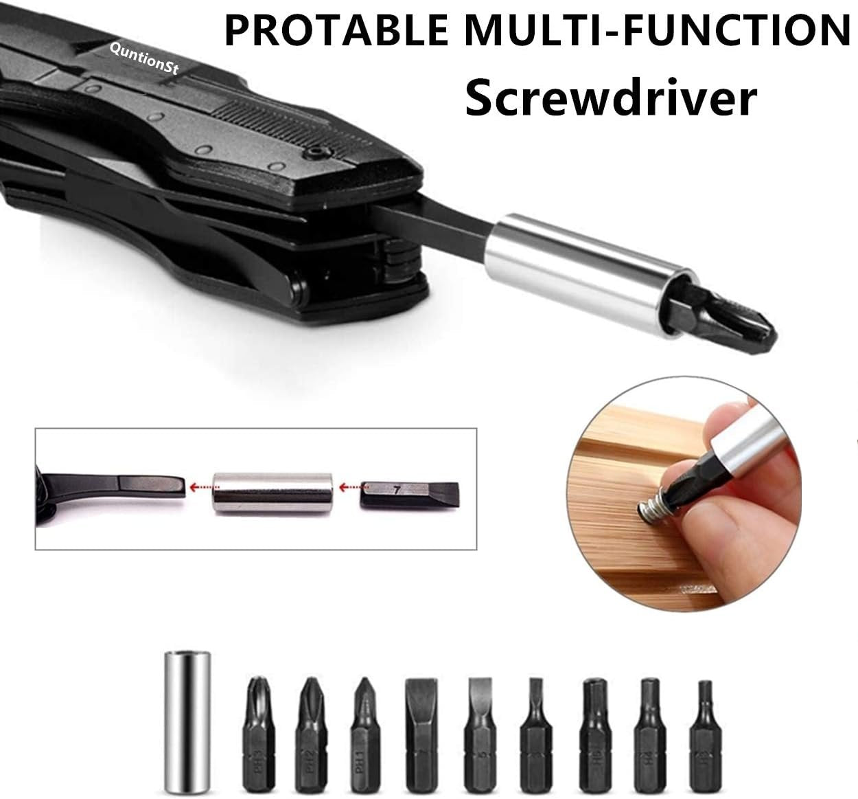 Pocket Multitool with Safety Locking Handy, Gifts for Men, 12 in 1 Multi Tool with Pliers Knife Bottle Opener Screwdriver Saw, Perfect for Outdoor, Survival, Camping, Hiking, Simple Repair