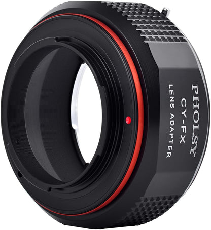 PHOLSY Adapter Ring Compatible with Contax/Yashica CY Mount Lenses to Fujifilm X Mount Camera Body for X-H2S, X-Pro3, X-T5, X-T4, X-T3, X-S20, X-S10, X-T30II, X-E4 etc. CY-FX