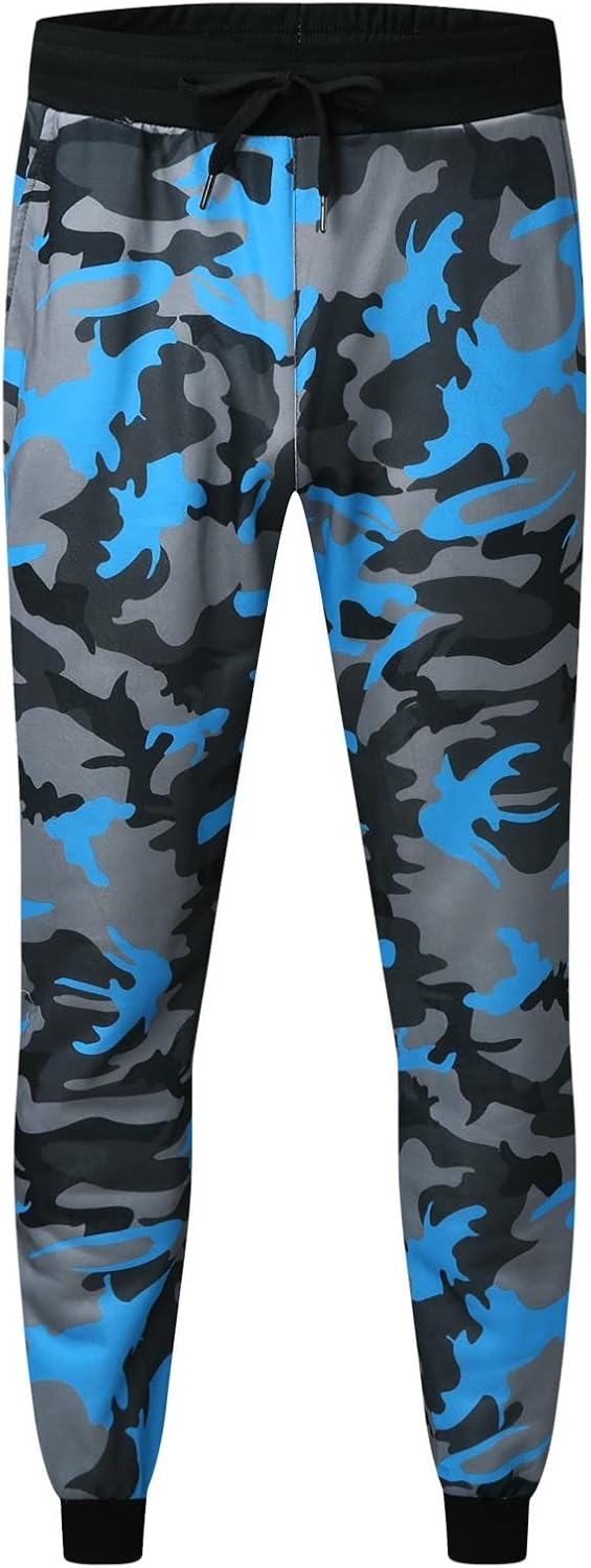 Tech Pant Pantaloni Fitness Casual Shot Uomo Sport Camouflage Jogging Stampa Pantaloni Uomo Pantaloni Running Pant, Blu, L