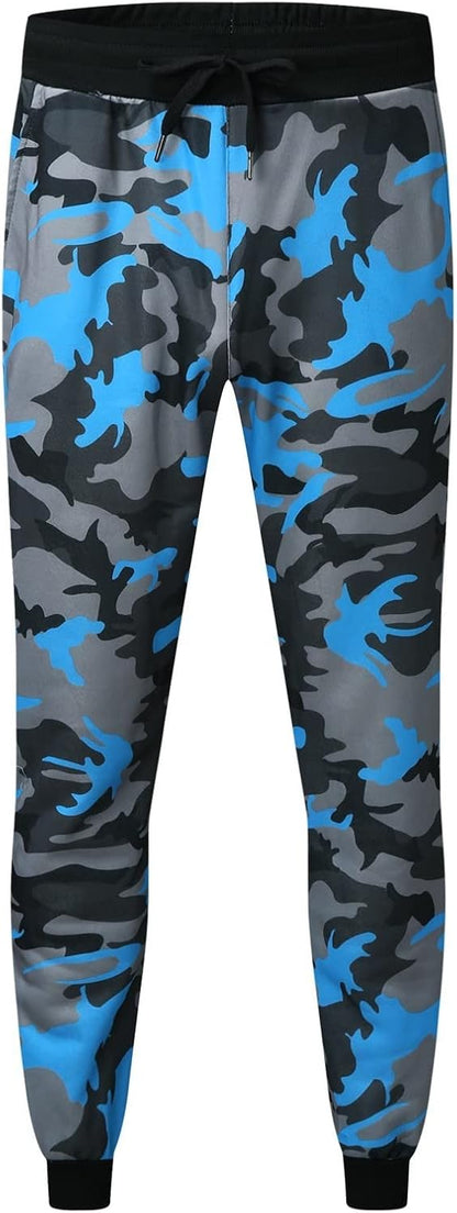 Tech Pant Pantaloni Fitness Casual Shot Uomo Sport Camouflage Jogging Stampa Pantaloni Uomo Pantaloni Running Pant, Blu, L