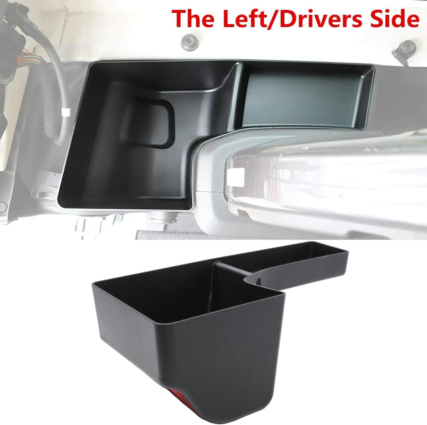 YOCTM Wheel Well Storage Bin Rear Trunk Organizer Tray For 2018-2023 Jeep Wrangler JL JLU Rubicon Sport Sahara Interior Storage Accessories Black (Trunk Storage L&R)